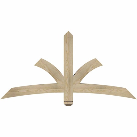 Ekena Millwork Davenport Rough Sawn Timber Gable Bracket, Douglas Fir, 60"W x 30"H x 4"D x 4"F, 12/12 Pitch GBW060X30X0404DAV00RDF